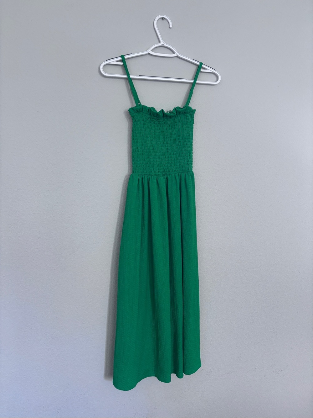 H&M Emerald Green Smocked Maxi Dress